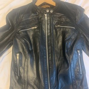 Black Leather Motorcycle Jacket